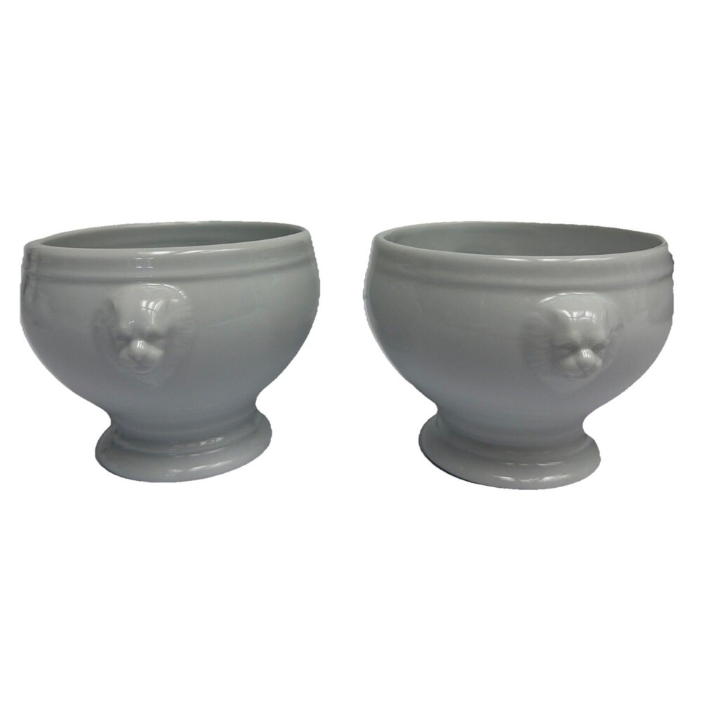Revol French Mini Lion Head Bowls White La Porcelaine French Country Set of 4